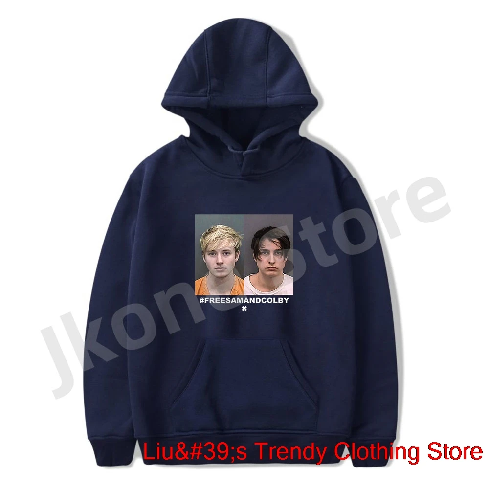 Sam and Colby XPLR Mugshot Hoodies Women Men Fashion Casual Long Sleeve Sweatshirts Top