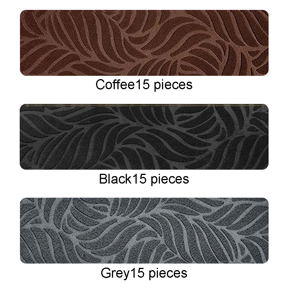 

Self-Adhesive Brushed Embossed Carpet 76x20cm Soft Stair Stepping Mat Living Room Stairs Steps Tread Mats for Indoor Home Decor