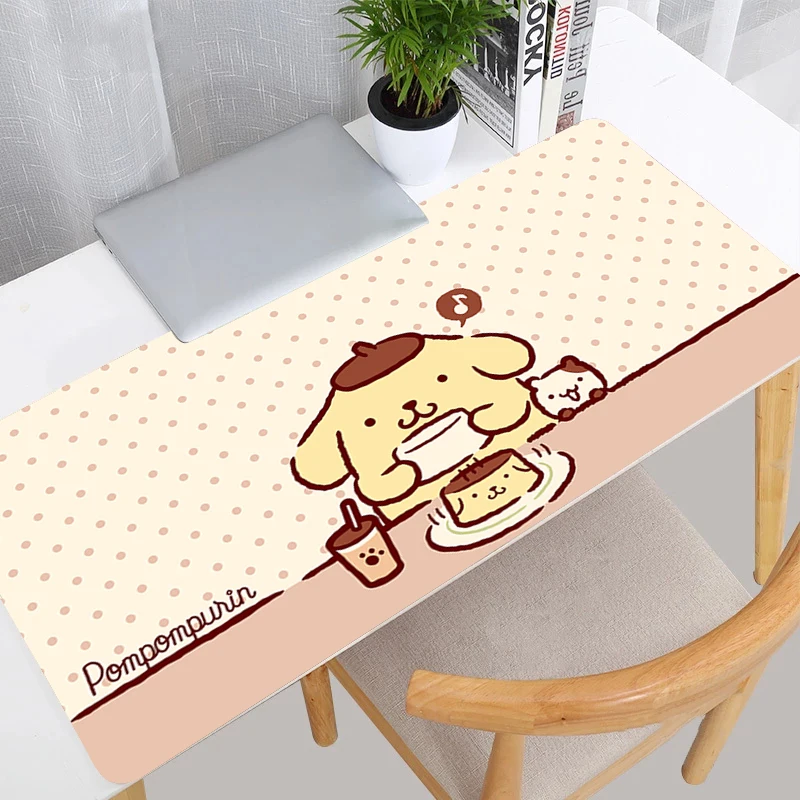 Tappetino per mouse Pompompurin Laptop da ufficio Kawaii Gamer PC Computer Stampa HD Tappetino da scrivania Tastiera Accessori da gioco Anime Tappetino per mouse Tappeto