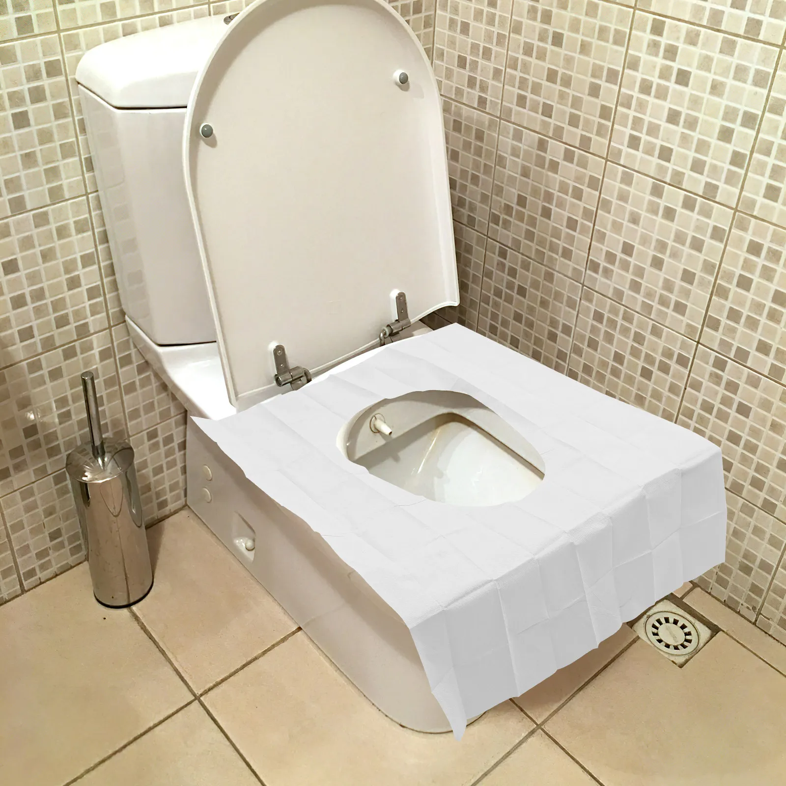 10Pcs Waterproof Disposable Toilet Seat Covers Easy Storage Pocket Diaper Bag Backpack Suitcase for Airports Trains Restaurants