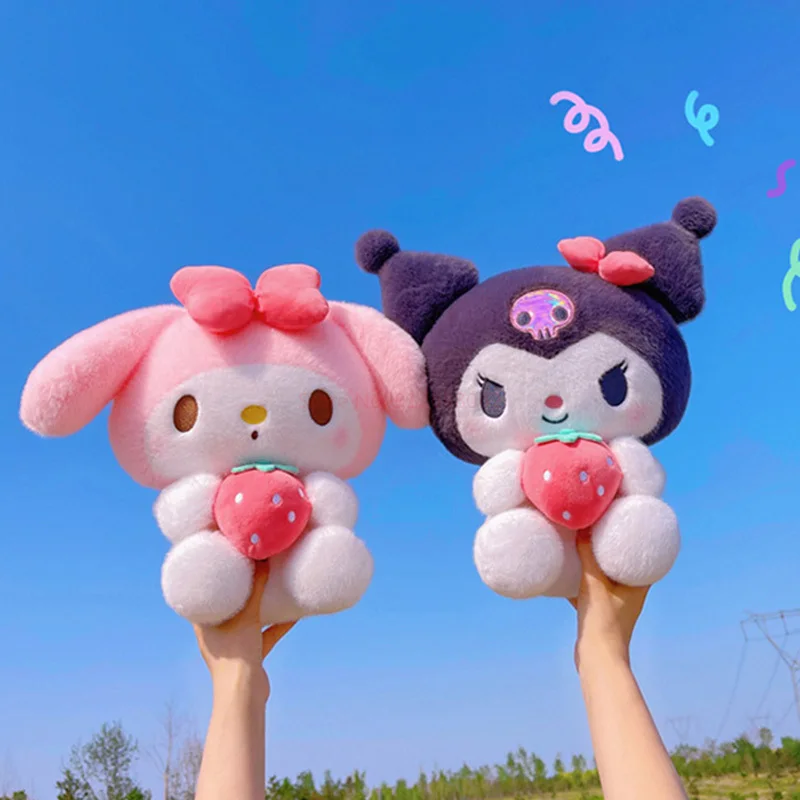 Sanrio Cartoon Kuromi My Melody Cinnamoroll Pochacco Pompom Purin Strawberry Cute Hug Plush Doll Toys For Children Surprise Gift