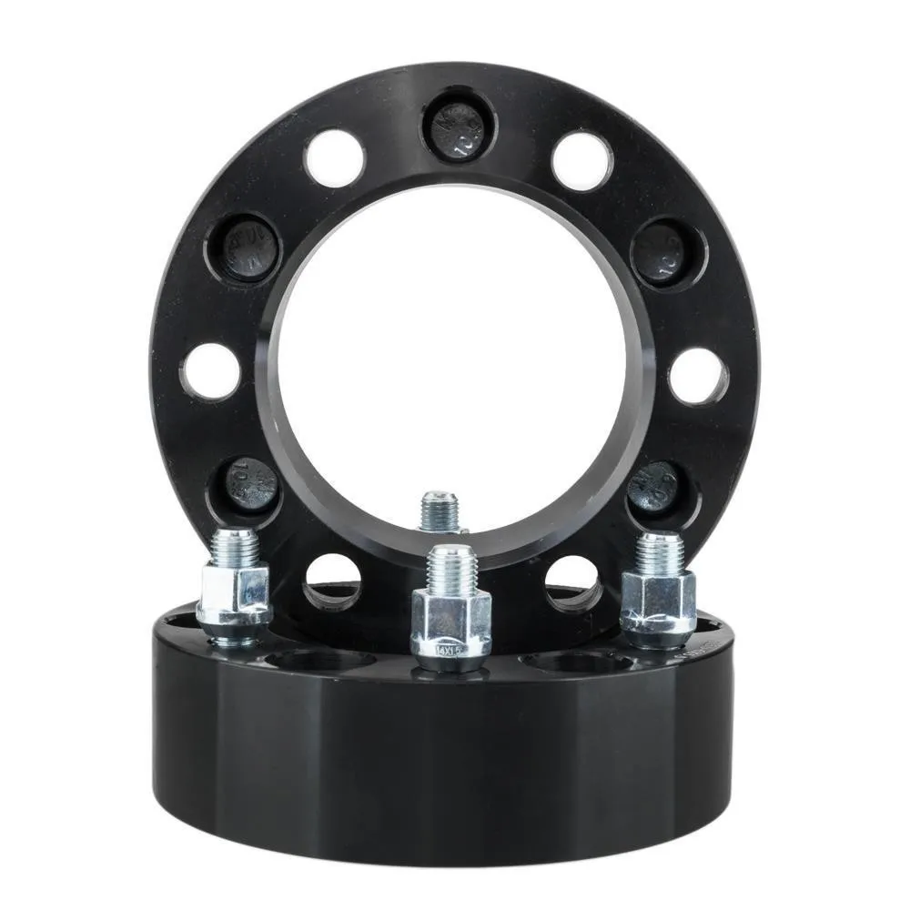 (4) Black 6-lug 2" 6x5.5 Wheel Spacers 108mm CB For 2003-14 Chevy Express 1500 - view 4