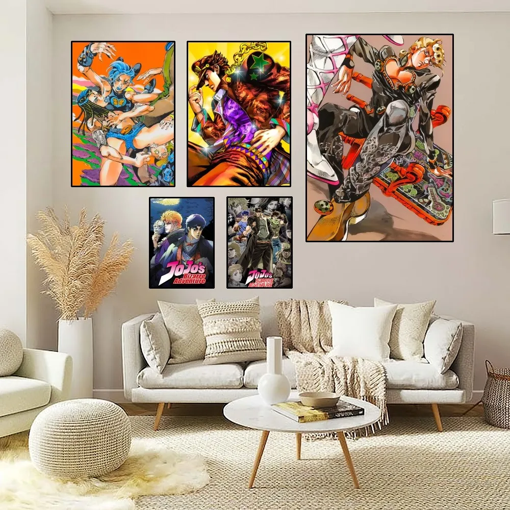 Bilibili Jojo'S Bizarre Adventure Poster Home Room Decor Aesthetic Art Wall Painting Stickers