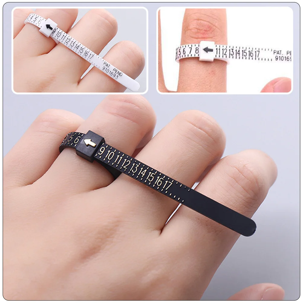 

10pcs Finger Size Gauge Measuring Tool Ring Sizer Reusable Durable Jewelry Measure Portable Finger Ring Gauge Sizing Tool For