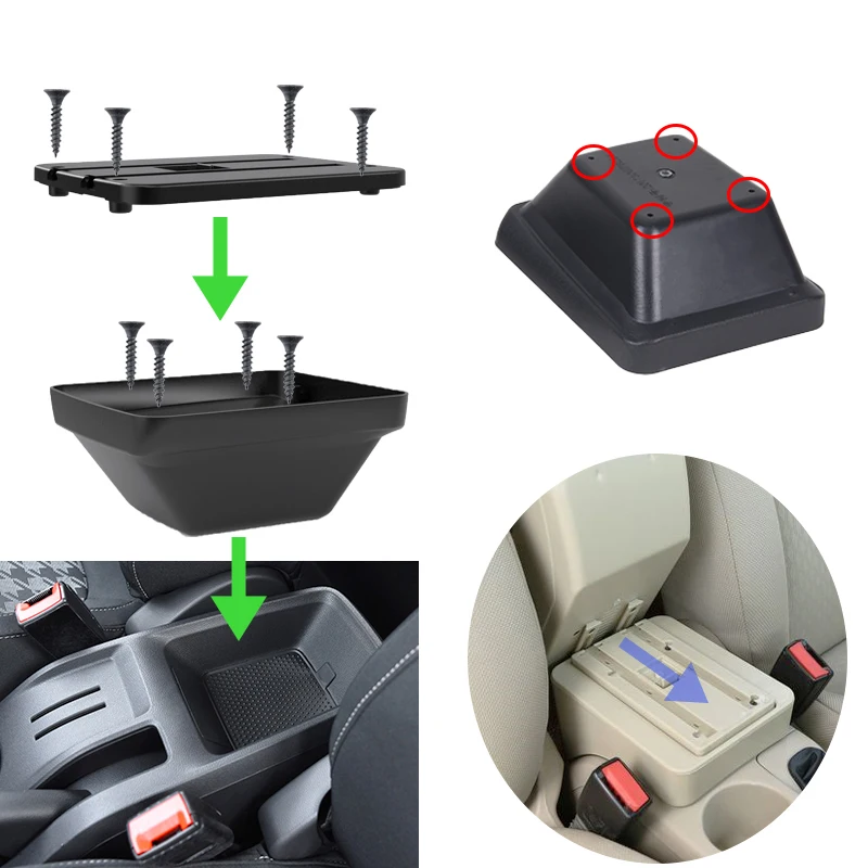 For MG ZS Armrest box For MG ZS Car Armrest Central storage Box Interior Retrofit with USB and Type-C Car Interior Accessories