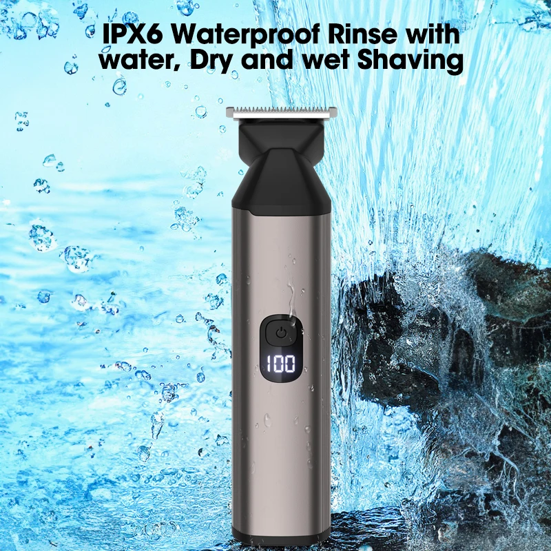 يونيكورن 6 في 1 متعددة الوظائف مجموعة تنظيف الشعر الرجال ماكينة حلاقة ماكينة حلاقة معدنية الأنف الشعر المتقلب مريحة آلة تشذيب الشعر