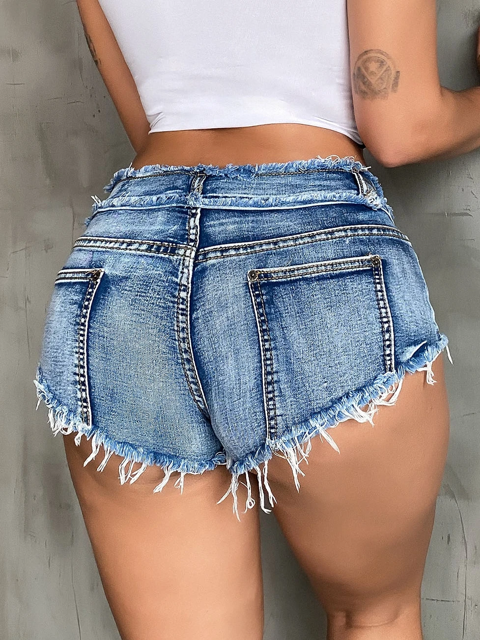 섹시한 로우 웨이스트 여성 데님 팬츠 - 슬레 댄스 클럽 진 빈티지 웨이드 스트레이트 레그 울트라 오트 여름 바지