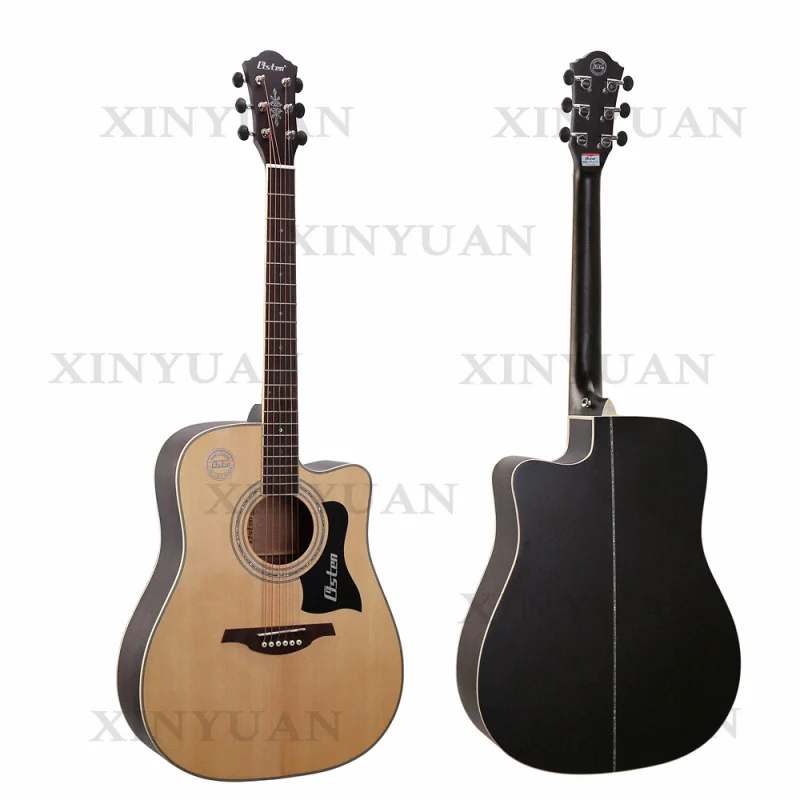Acoustic Guitar, 41 Inch Cutaway Instrument Featuring Solid Spruce Wood, Matte Finish and 6 Steel Strings