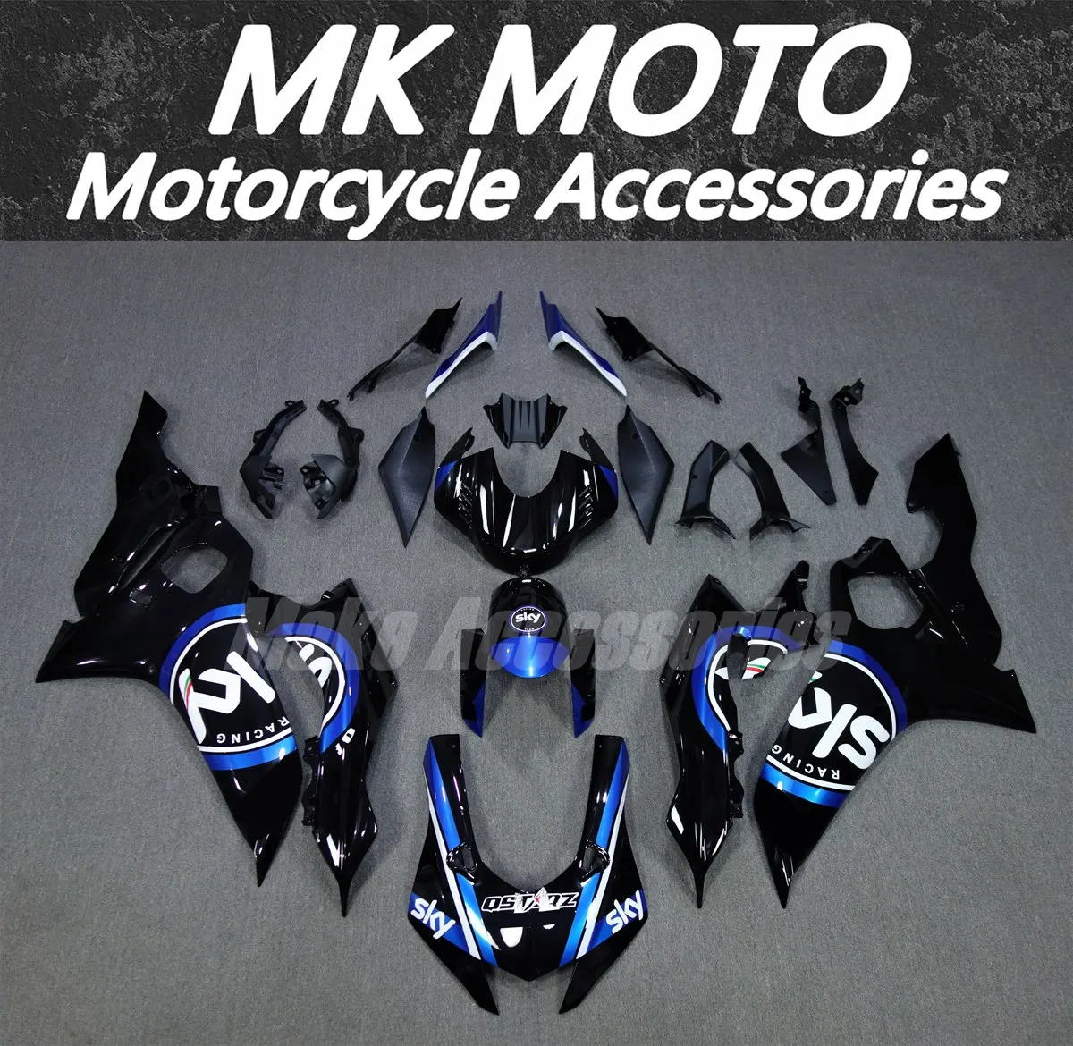 

Moke moto Motorcycle Fairings Kit Fit For Yzf R6 2017 2018 2019 2020 2021 2022 2023 2024 Bodywork Set Abs Blue White Black