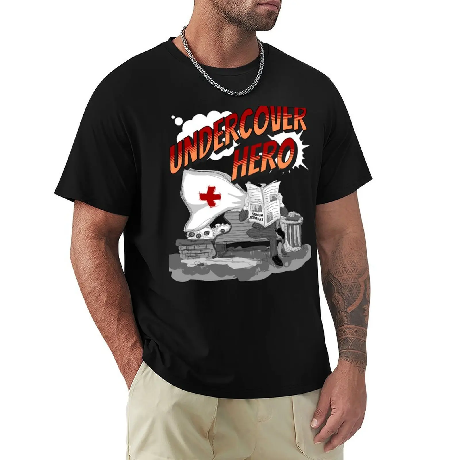 Undercover Hero T-Shirt blanks plain customs design your own tshirts for men