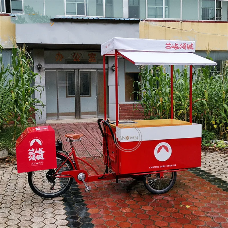 Adult Pedal Cargo Bike Bicycle Snack Vending Cart Coffee Fast Food Tricycle for Sale In Europe Country