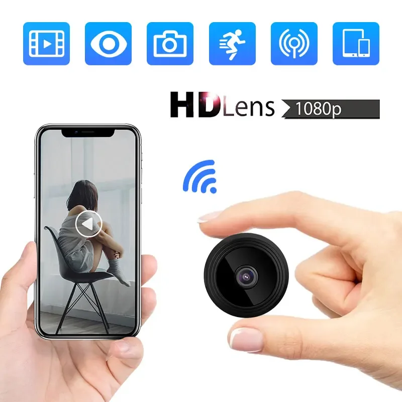 Mini cámara Wifi Digital Camara Oculta Espia cámara de cuerpo pequeño hogar inteligente inalámbrico Kamera Gizli Fotograficas acción visión nocturna