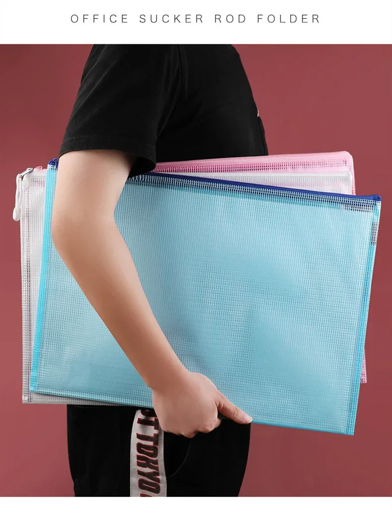 Imagem -03 - Transparente Mesh Pintura Storage Bolsa a3 Arquivo Bolsa Zipper Bolsa Impermeável Art Poster Paper Painting Documento 8k