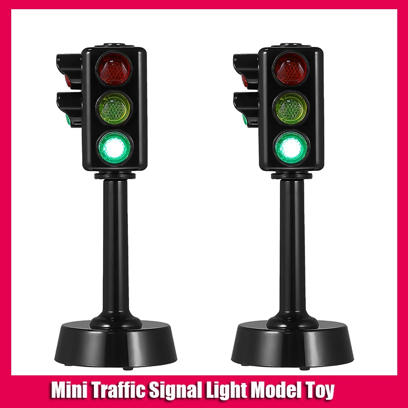 

2pcs Kids Playset Traffic Stop Light Model Puzzle Toddlers Educational Toy Tabletop Miniature Signal Lamps Fantastic Led Toys