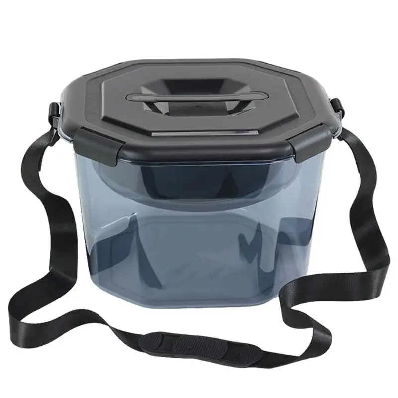 

Fishing Bait Bucket 5 Gallon fishing bucket Multi-functional Bait Tank Bait Bucket with Lid Fish Container Shoulder Strap