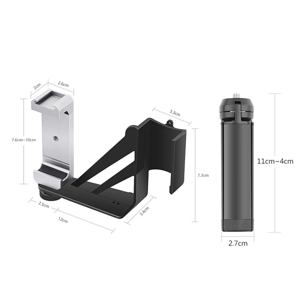 for Pocket 2 Handheld Gimbal Camera Handheld Phone Holder Support Tripod with Cold Shoe 1/4” Screw Fixed Mounting Gimbal Bracket