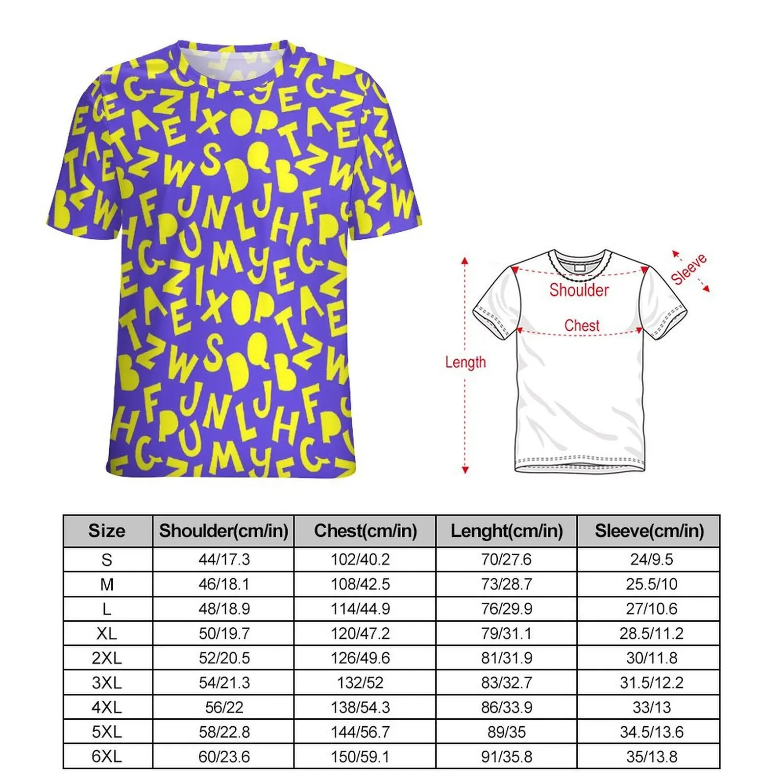 Yellow Letter Print T-Shirt Funny Font Male Novelty T-Shirts Summer Custom Tees Short Sleeve Streetwear Big Size Clothing Gift