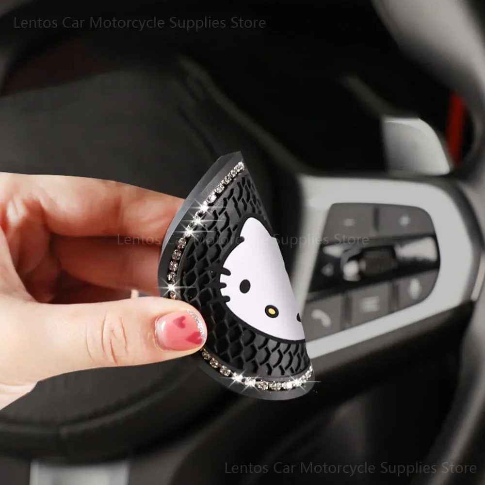 2pc/set Sanrio Car Water Cup Mat Hello Kitty Coasters Household Anti Scalding Car Interior Storage Trough Non-Slip Mat Decor