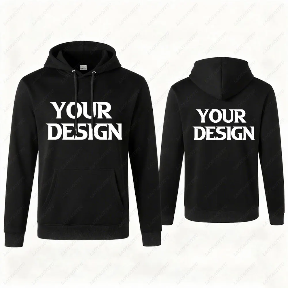 2025 لتقوم بها بنفسك مخصص شعار العلامة التجارية الخاصة بك جديد الخريف الشتاء بلايز الرجال عادية بلون هوديس البلوز البلوز الرجال الملابس #2