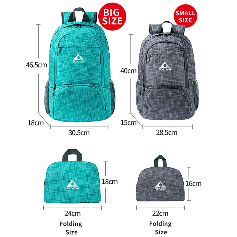 Mochila plegable impermeable para hombre, bolso ligero de diseñador, portátil, de viaje, ultraligero, de lujo