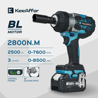 KEEAFFOR 2500W 2800N.M Brushless Electric Impact Wrench 3Gear 1/2 Inch Cordless Tool Electric Screwdriver For Makita 18V Battery