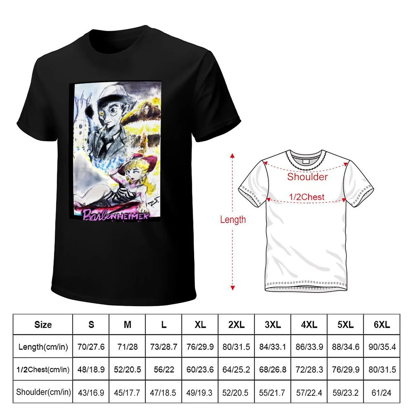 Barbenheimer: The Atomic Blonde T-Shirt quick drying korean fashion customizeds heavy weight t shirts for men