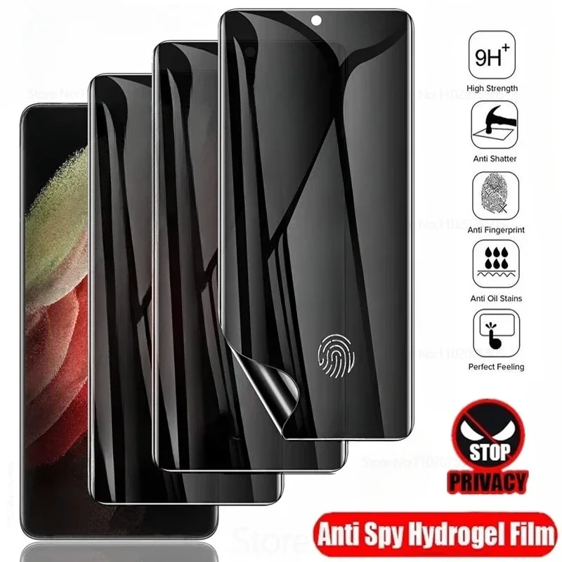 3 szt. Antyszpiegowska folia hydrożelowa do Samsung Galaxy S24 S21 S23 S22 Ultra S9 S10 Plus S20 S21 FE Note…