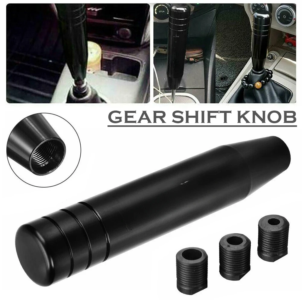 Manual Aluminum Car Gear Knob Long Stick Shifter Shift Lever For Replace Universal 18CM