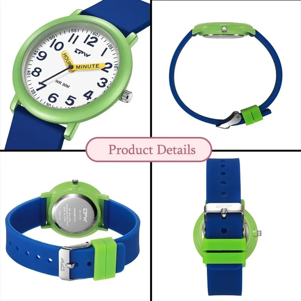 Cute Silicone Dopamine Watch Colorful Dial Candy Color Learning Watch Girl Watch Daily