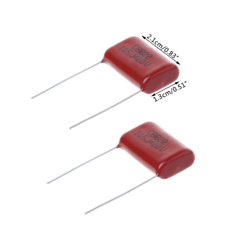 M4YC 10Pcs CBB22 105J 400V Metallized ฟิล์มตัวเก็บประจุ1UF P20mm ตัวเก็บประจุฟิล์มบาง