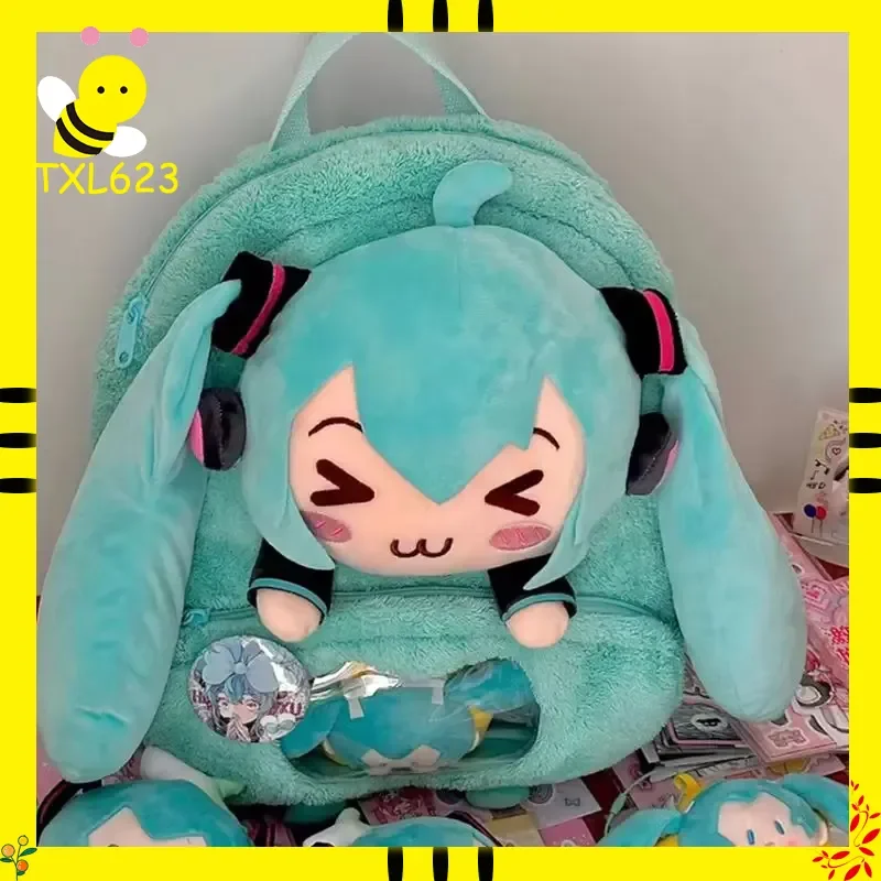 

Creative Hatsune Miku Anime Embroidery Backpack, Sweet Cute Soft Plush Bag, Large Capacity Daily Storage Backpack, Ideal Gift fo