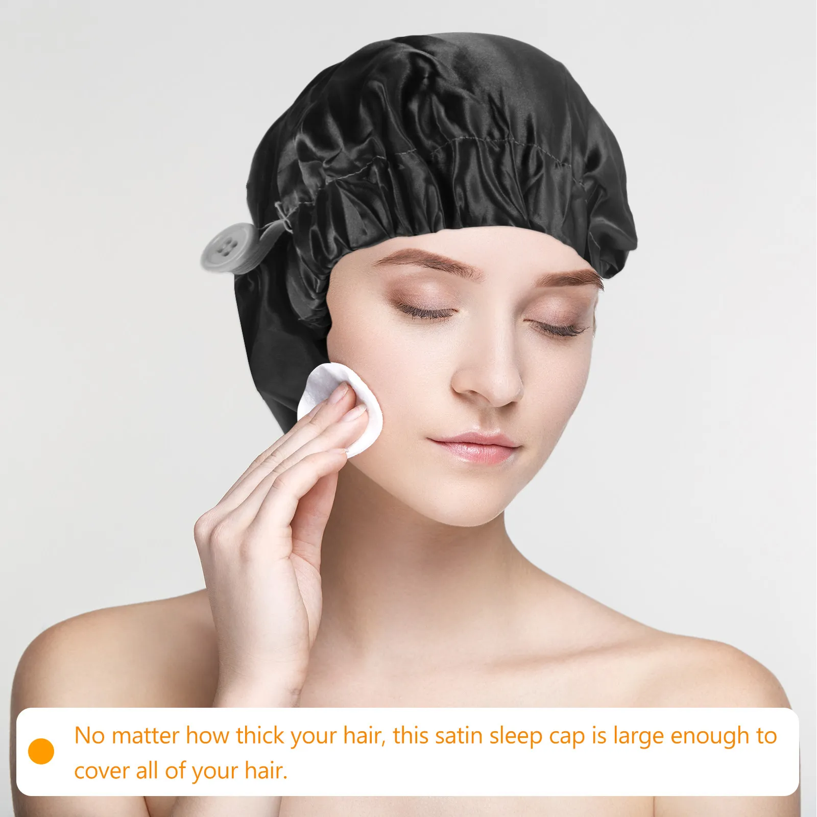 Elastic Satin Sleep Cap Long Hair Hat Large Size for Braids Dreadlocks Curly Hair Protective Night Cover Adjustable Band
