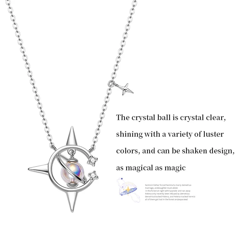 Thaya Original Design Classic Women Necklace 40+5cm Silver Plated Crystal Pendant Necklace For Women Female Fine Jewelry Gift