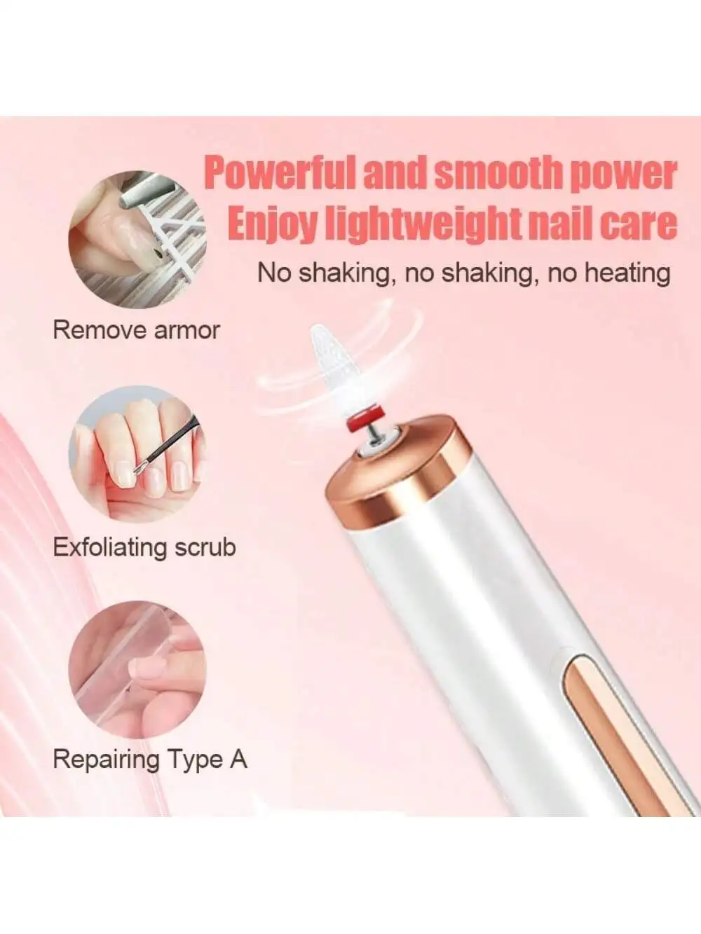 Ensemble de perceuse à ongles et sèche-ongles 2 en 1, stylo de polissage multifonction Portable, lampe LED portative, équipement d'art des ongles à double usage