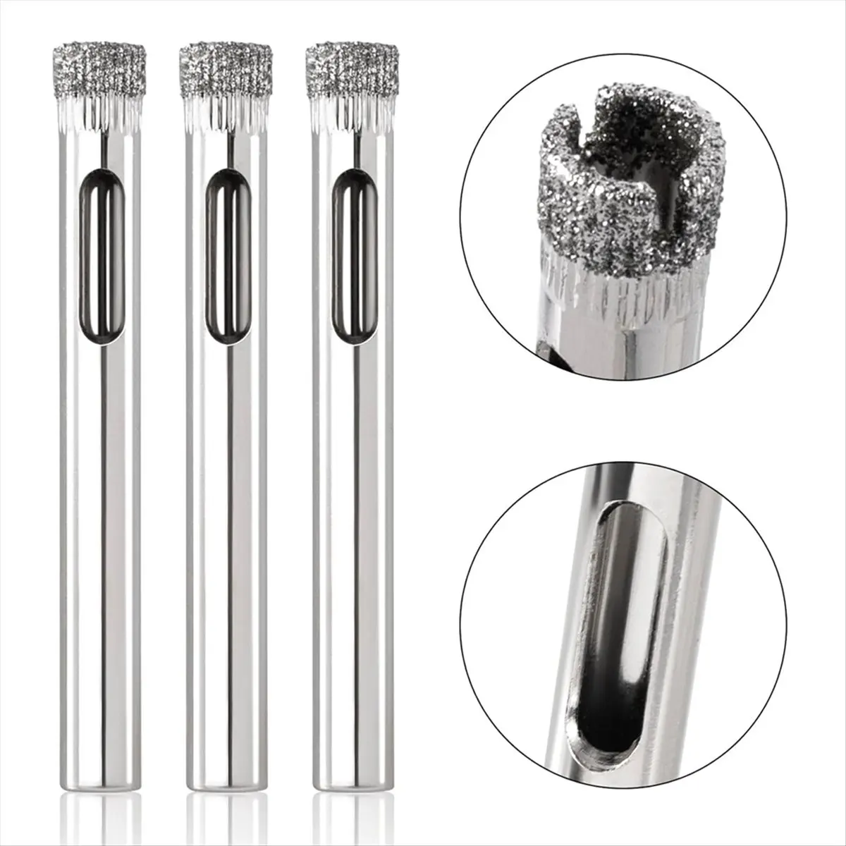 A95G 20 Pack Drill Bit Set,6mm (1/4inch) Small Hole Saw Kit for Glass, Porcelain, Ceramic Tile, Marble