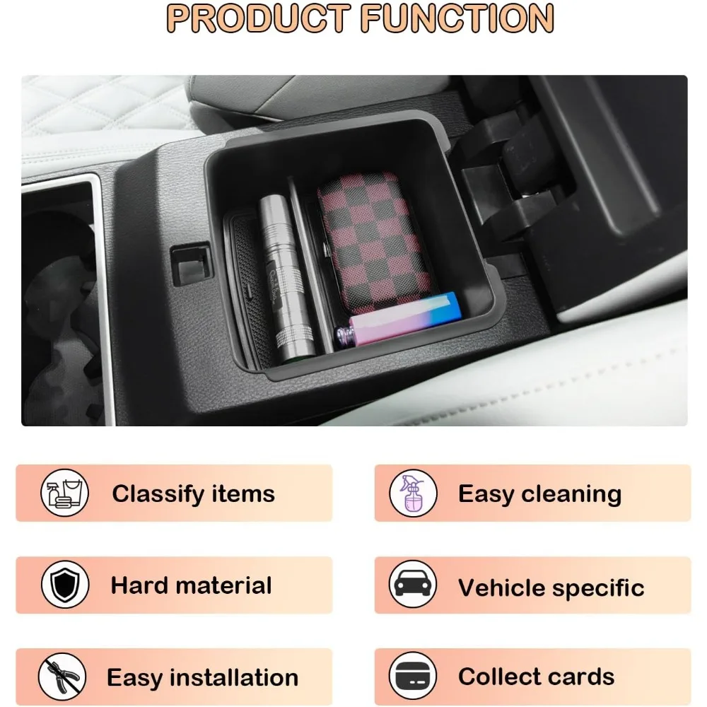 Center Console Organizer Tray for Outlander 2022 2023 2024 Accessories, Armrest Insert Divider Secondary Storage Tray Car Box