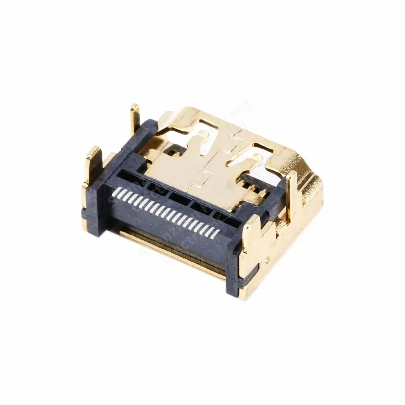 10PCS / 5PCS HDMI-Compatible Female Jack/Socket Connector 19PIN 19P Right Angle SMT SMD 90 Degree Gold-Plated HD 19 PIN