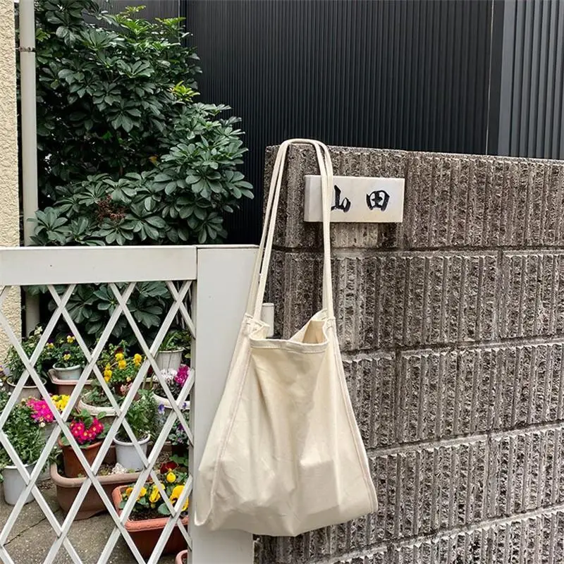 Canvas Korean Edition Large Capacity Retro Student Shopping Bag Ins Harajuku Single Shoulder Handbag for Women