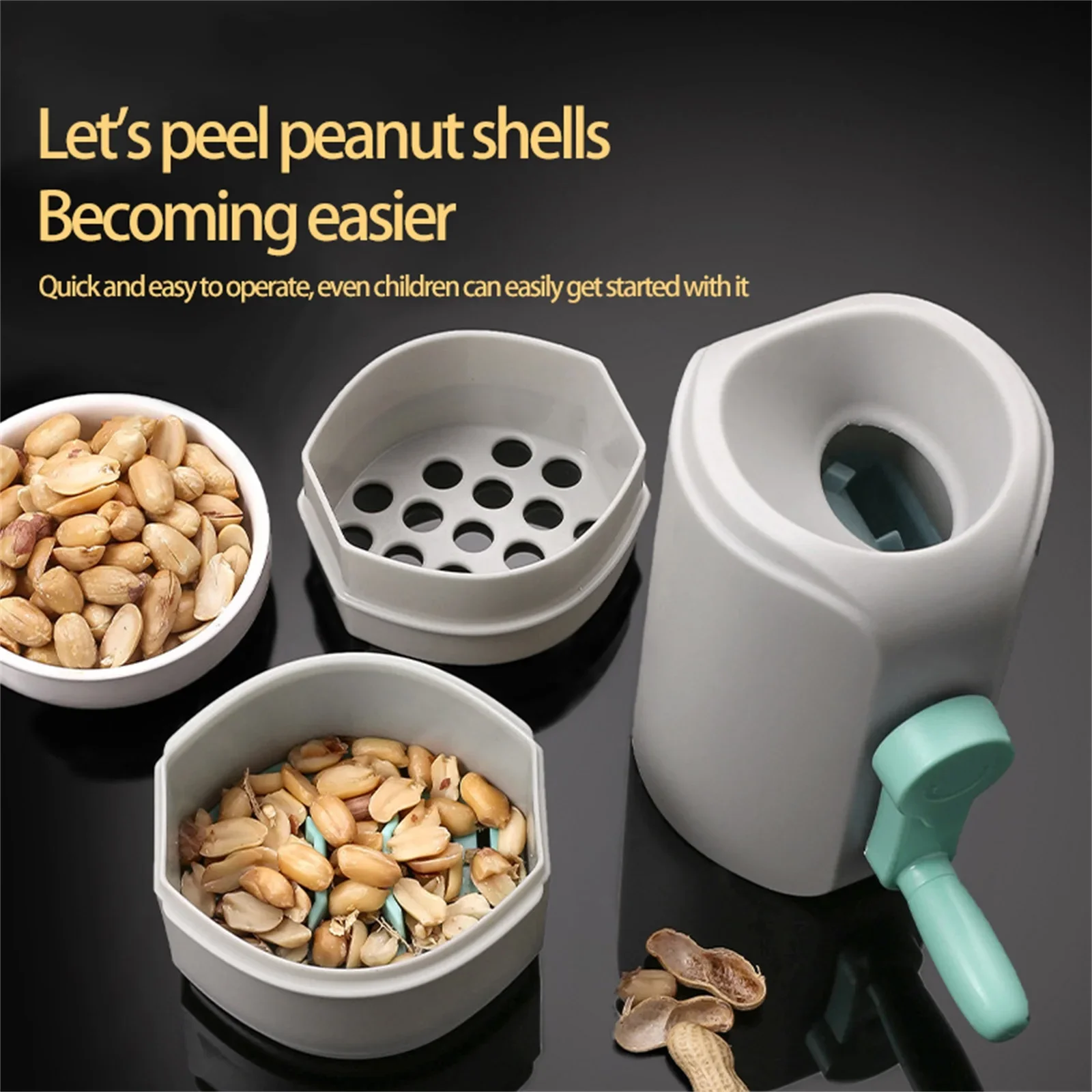 Automatic Peanut Sheller Food Grade Peanut Peeler Efficient Peanut De-Shelling Machine Peanut Opener Kitchen Gadget Accessories