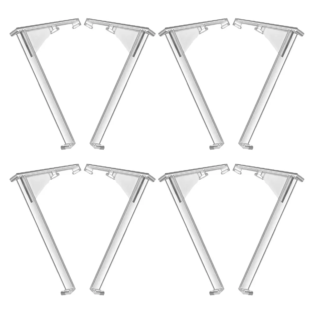 

8pcs Curtain Positioning Clear Plastic Valance Retainer Buckle for Drapes Blinds Transparent for Vertical