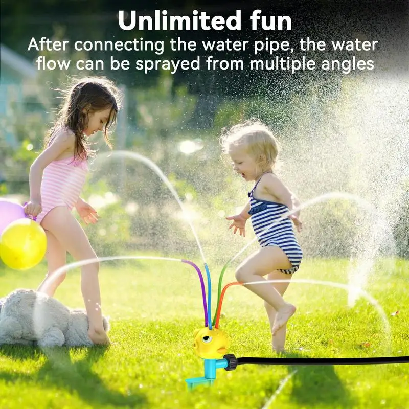 Summer Water Toys For Kids Summer Toys Splashing Fun Sprinklers With Rotating Spray Summer Outside Toys Kids Sprinkler Toy