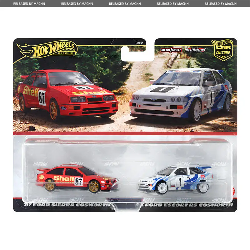 

Hot Wheels Cars 87 Ford Sierra Cosworth & 93 Ford Escort RS Cosworth 1/64 Metal Diecast Model Toy Vehicles HBL96-HRR73