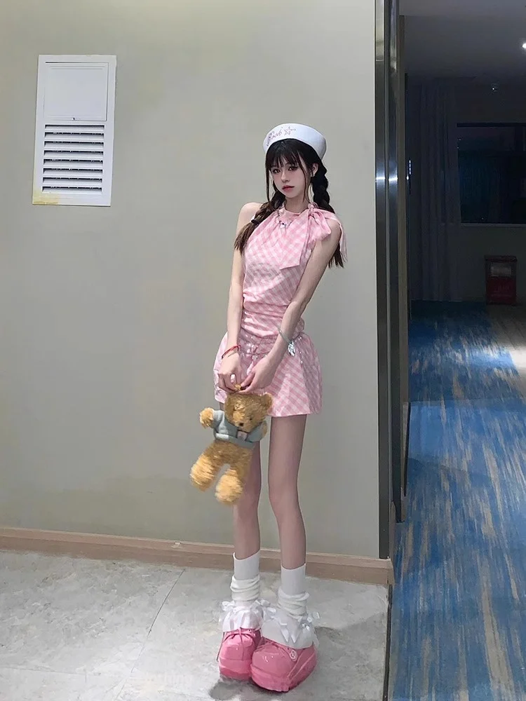 

Розовый Svel Ne Hanging Dr, женская зимняя дизайнерская юбка с узлом 2025 года, красивая пляжная юбка с запахом на бедрах