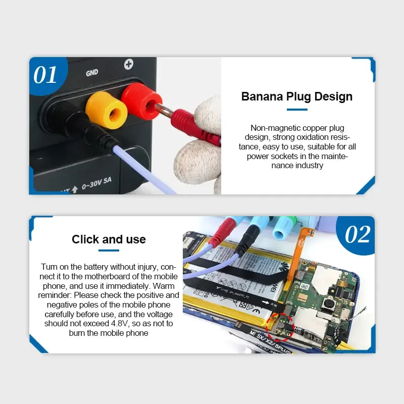 SS-905F Mobile Phone Power Supply Line Cable Boot Test Control Line Phone Power Repair Tools for Android Samsung Huawei Xiaomi