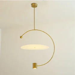 Nordic Led Paint Pendant Light Iron Gold Home Decor Restaurant Bedroom Living dining room Acrylic Hanging Lamp Lighting Fixture