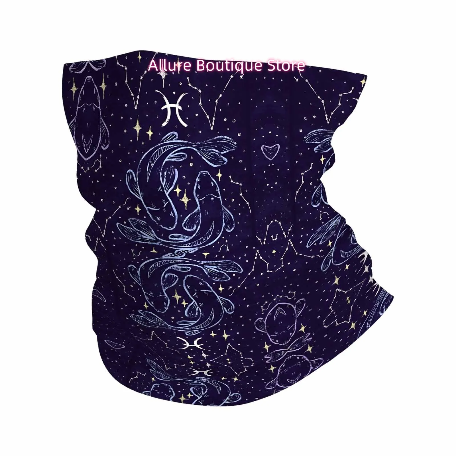 Astrological Signs, Constellations, Dark Blue Background Novel Design Multi Functional Print Scarf Suitable Outdoor Men Women Un