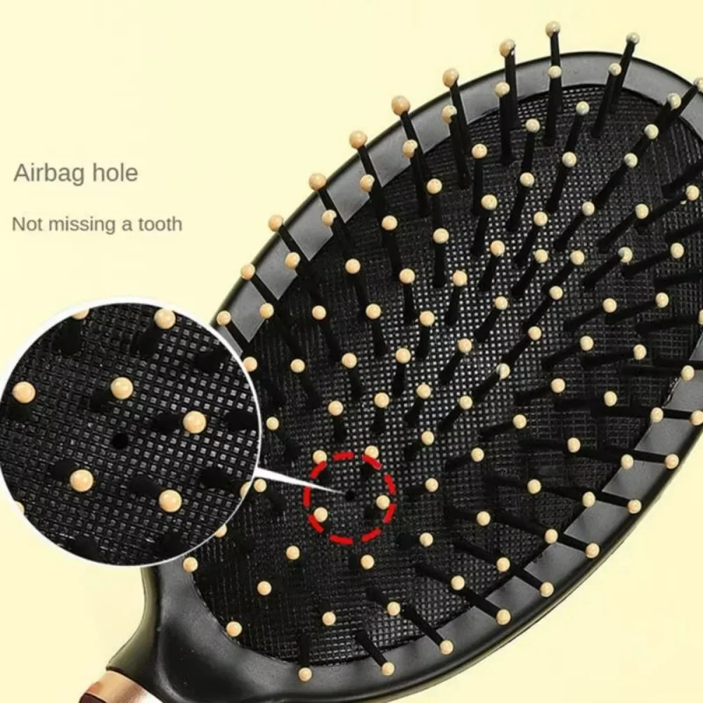 Cepillo de pelo con cojín de aire, peine de masaje para el cuero cabelludo, cerdas de nailon suaves, cepillo desenredante antiestático para cabello húmedo, seco, liso y rizado, para salón de belleza