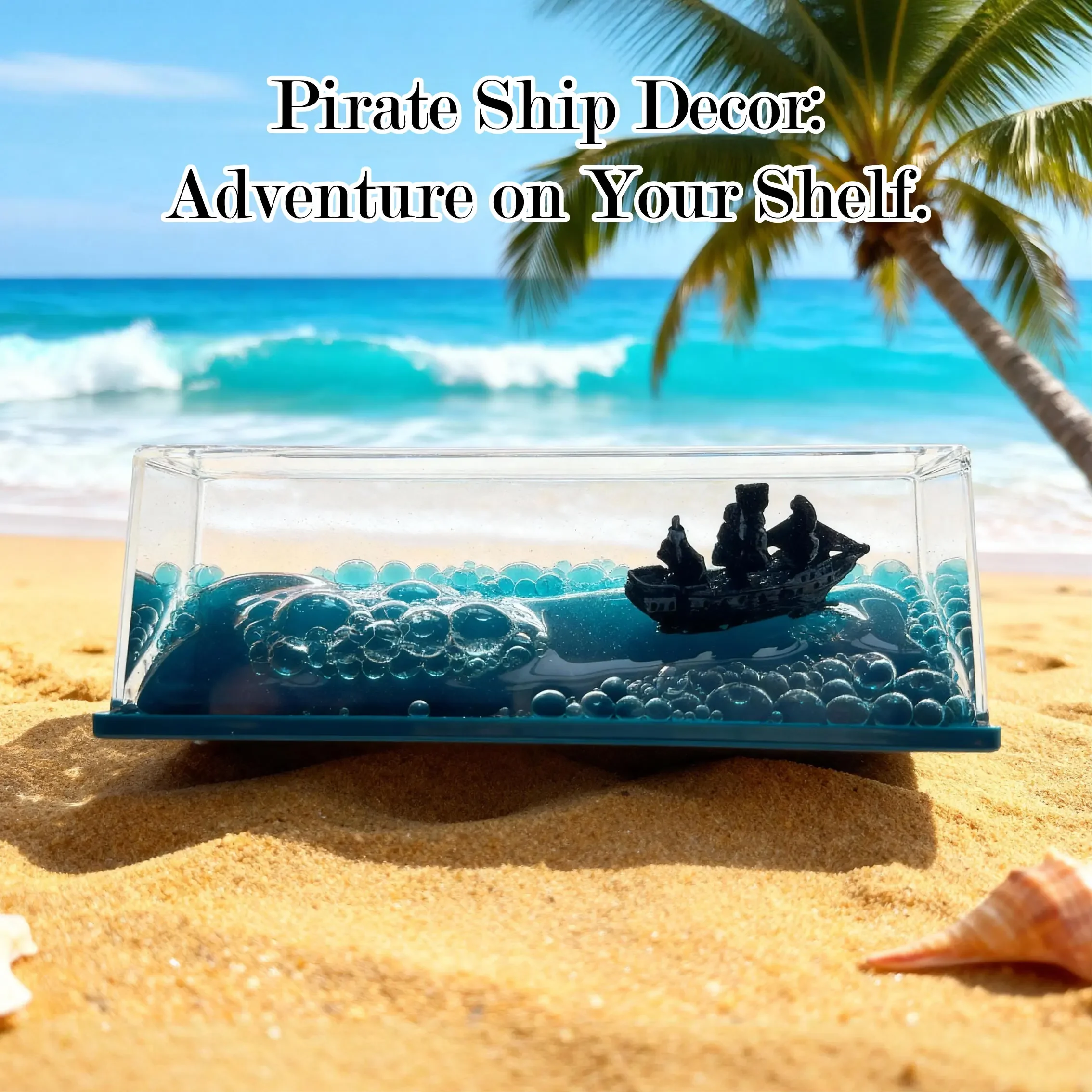 Nueva Botella Decorativa con Fluido Flotante, Adorno de Escritorio, Regalo de Graduación, Regalo de Cumpleaños, Barco Pirata, Adornos Decorativos