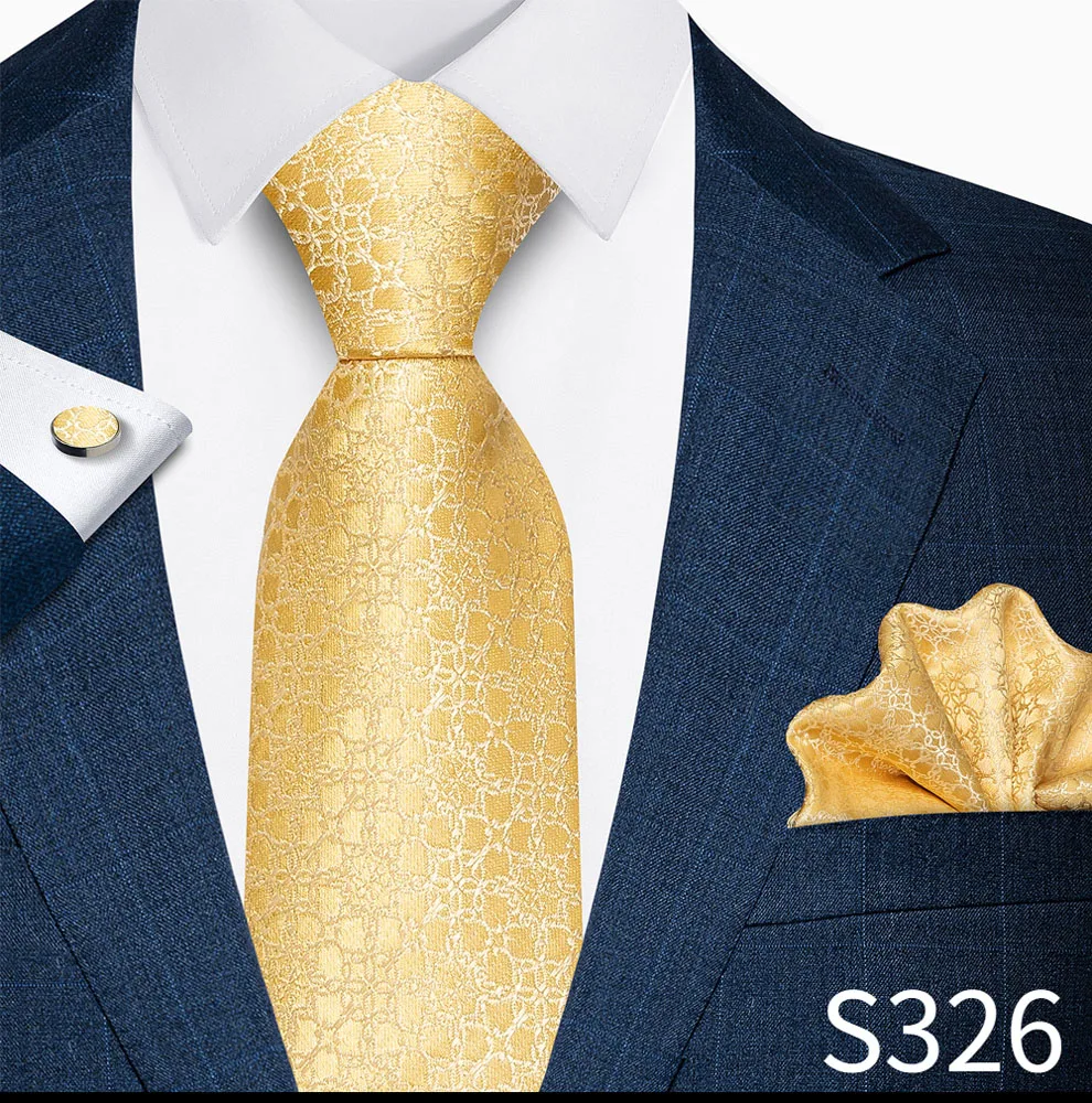 Hochwertiges 8-cm-Krawatten-Einstecktuch-Set für Herren, schwarz, blau gestreift, Hochzeitsgeschenk, Krawatte, Anzug-Accessoires, passend für den Arbeitsplatz – Detail 17
