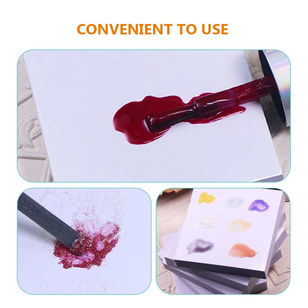 

100 Pcs Disposable Nail Art Color Mixing Papers for Manicure Impermeable Tear Resistant Plastic Paper Tools